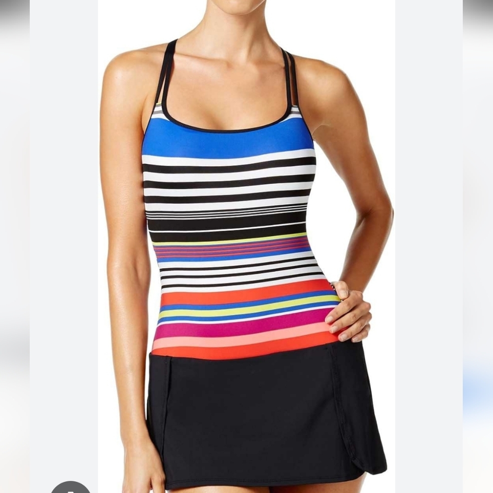 ☕️NWT JAG REACTIVE SWIMDRESS CROSS BACK SIZE MEDIUM SWIMWEAR SWIMSUIT